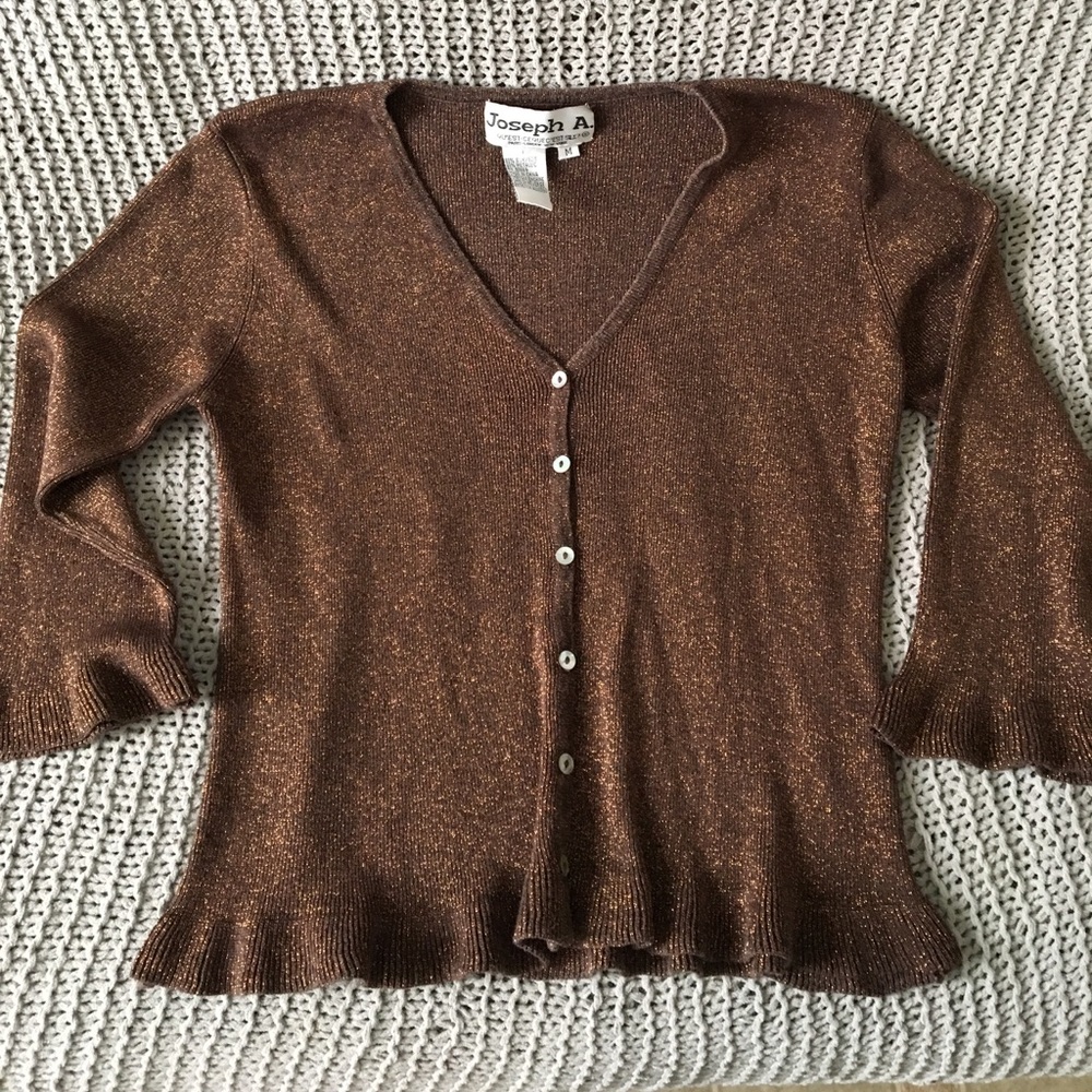 Festive shimmery Brown Dress Top